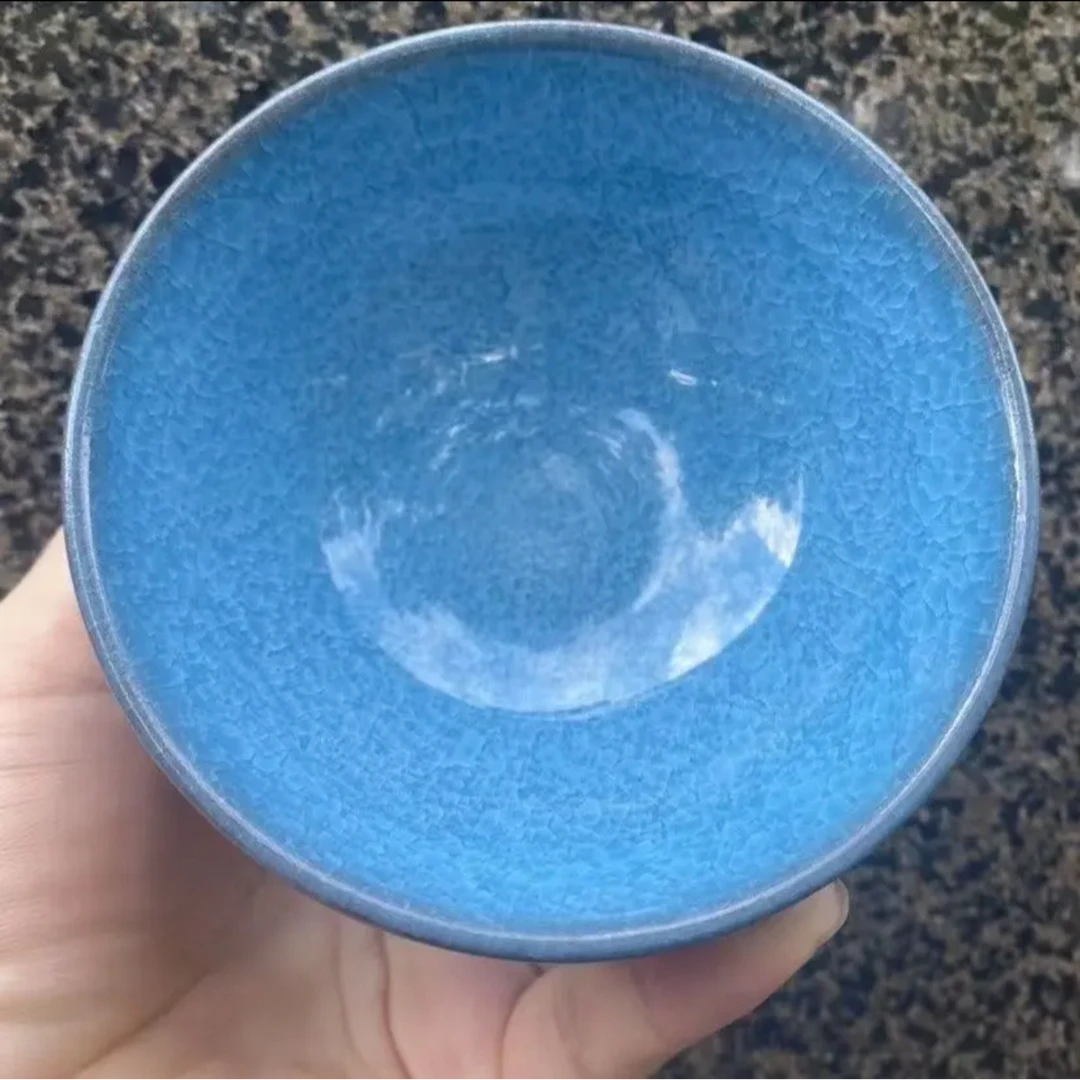 【闪购商品】瓷杯 天蓝冰裂 平口