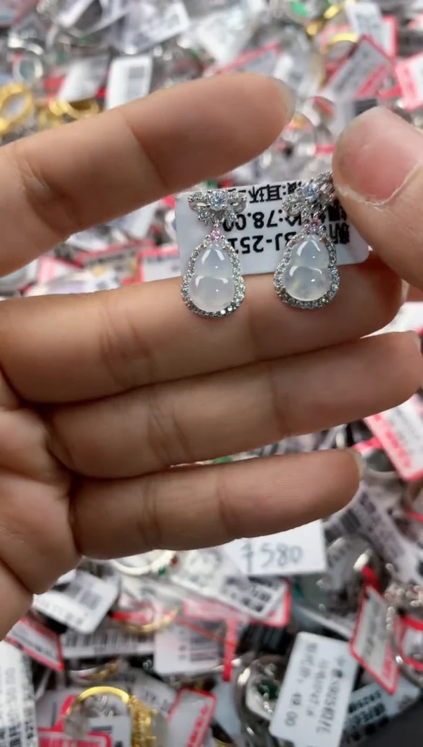 银S925镶嵌戒指翡翠777     1
