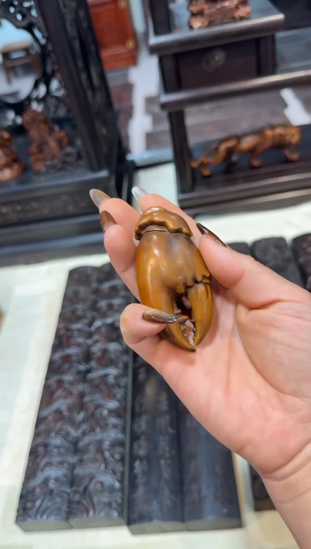 木黄杨 蟹钳手把件