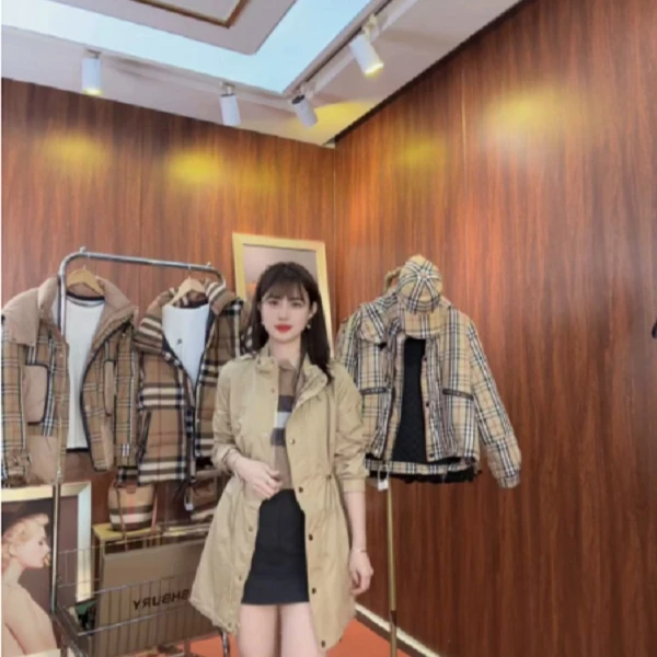 楠楠轻奢新款女装中长外套F6612