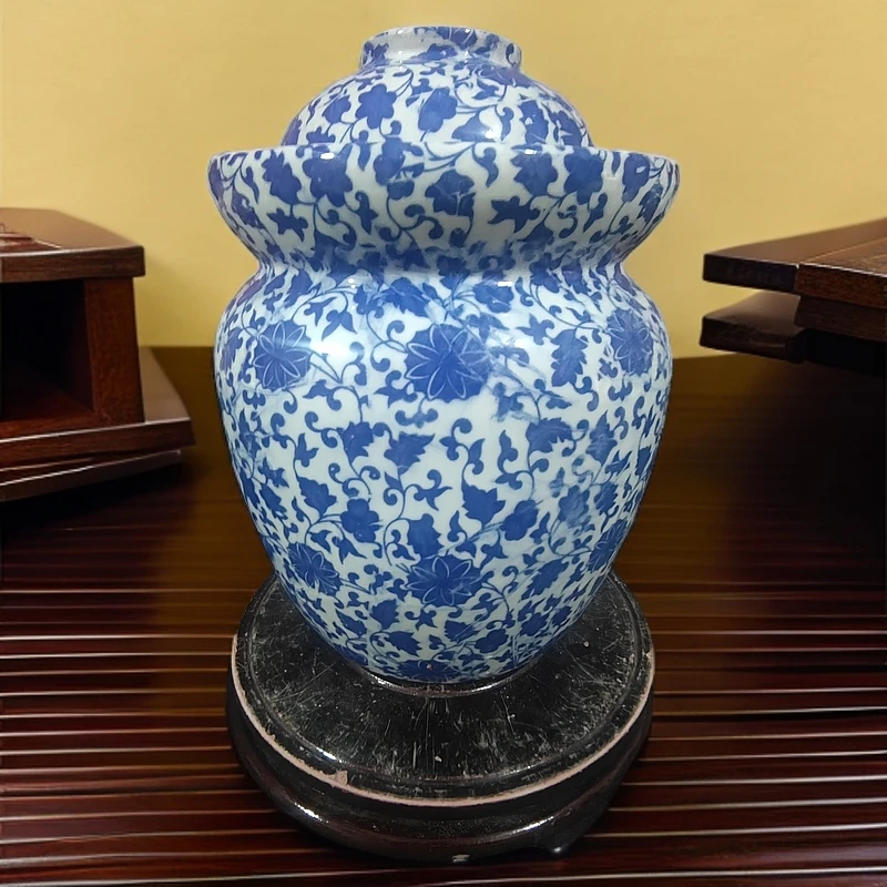 景德镇陶瓷青花缠枝大泡菜坛208