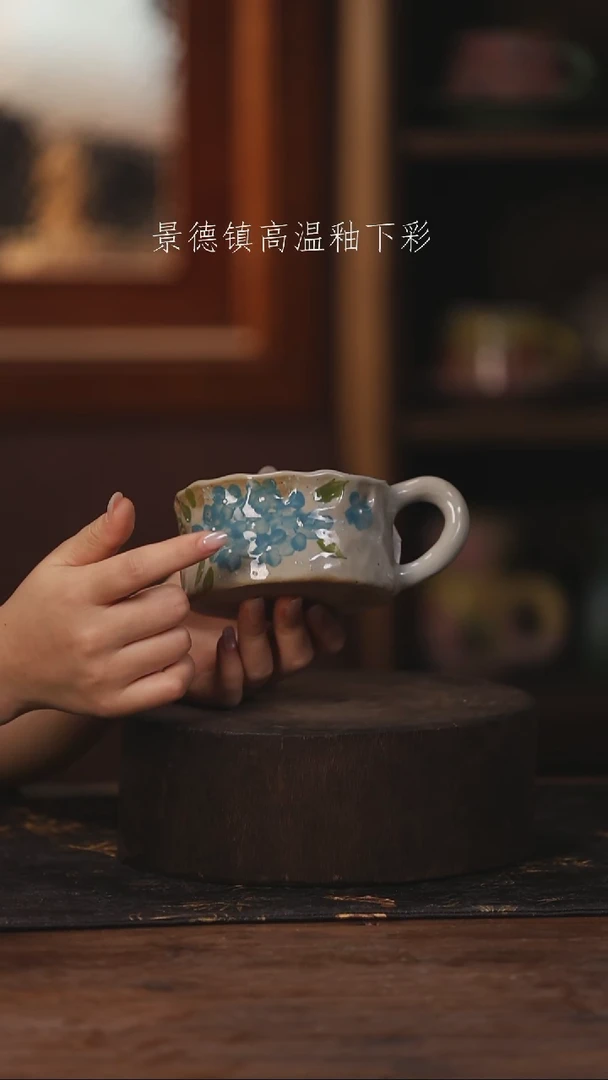陶瓷景德镇高温釉下手绘陶瓷277