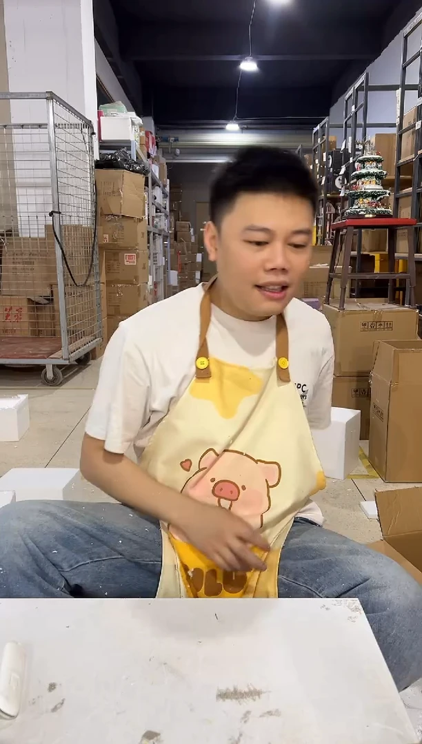 瓷片原盒史迪仔比心储物罐