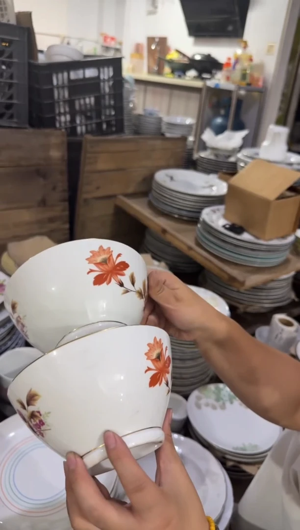 摆件举**子碗厘米瑕疵大有瑕请慎拍