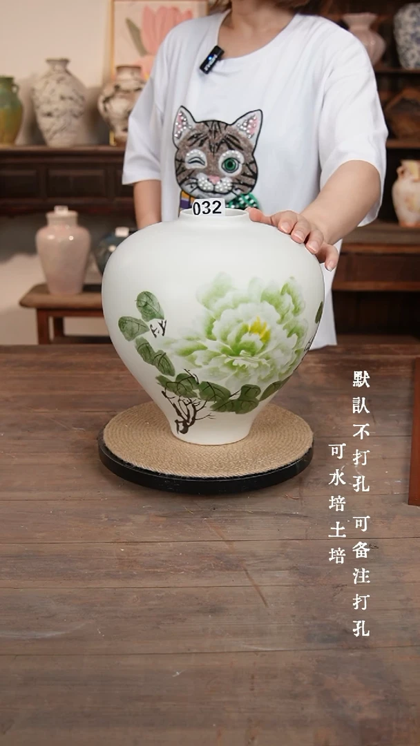 032景德镇手工手绘花瓶