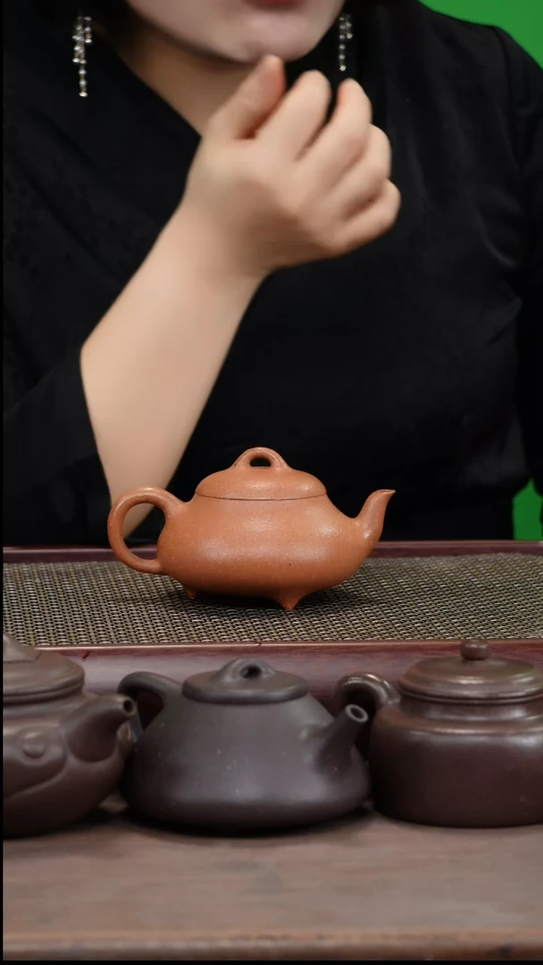 【闪购商品】紫砂茶壶全手零添加金降坡汉棠石瓢