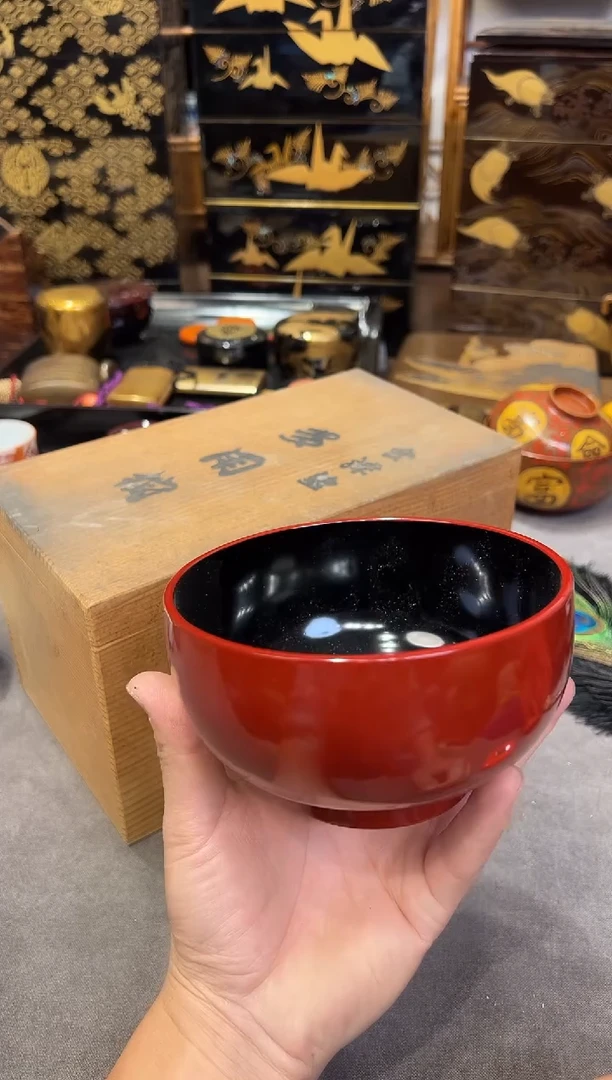 茶碗 五只 大漆漆器大漆漆器