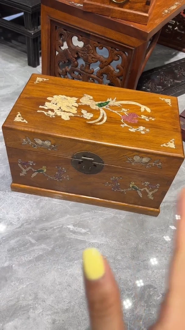 木锦上添花螺钿首饰箱