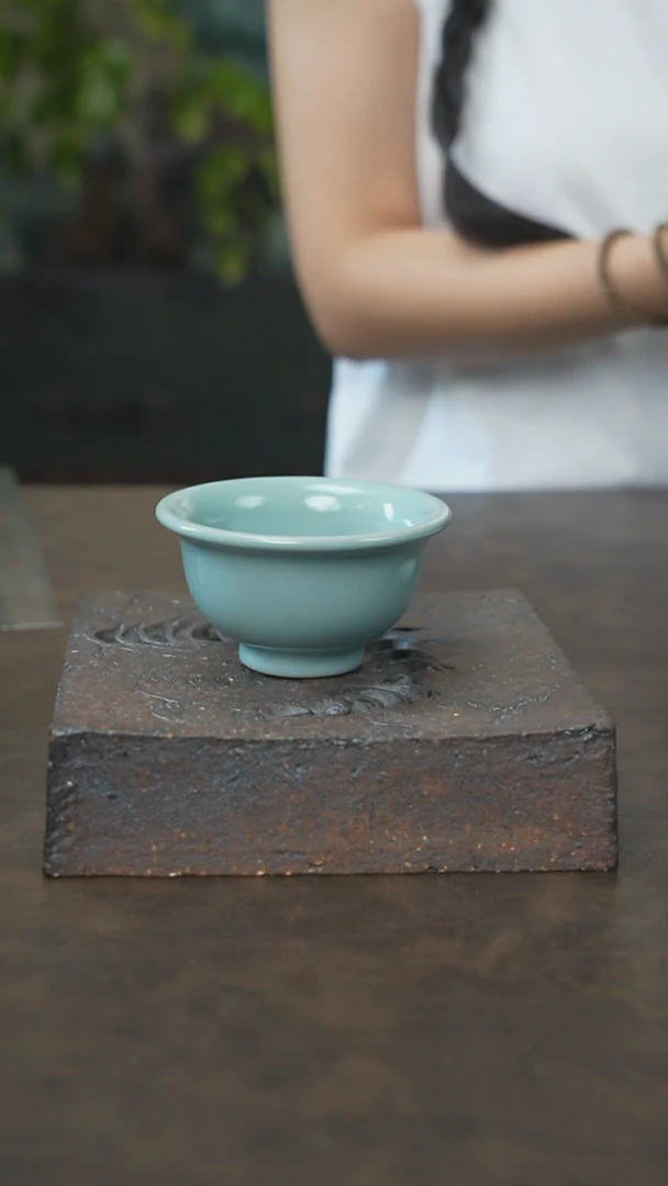 压手杯 汝瓷 （拾汝）（天青）