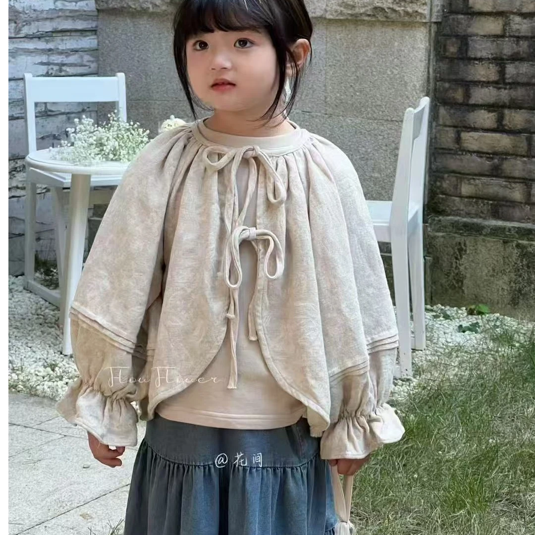秋季    套装韩版洋气卫衣时尚纯色百搭上衣衬衫儿童女童