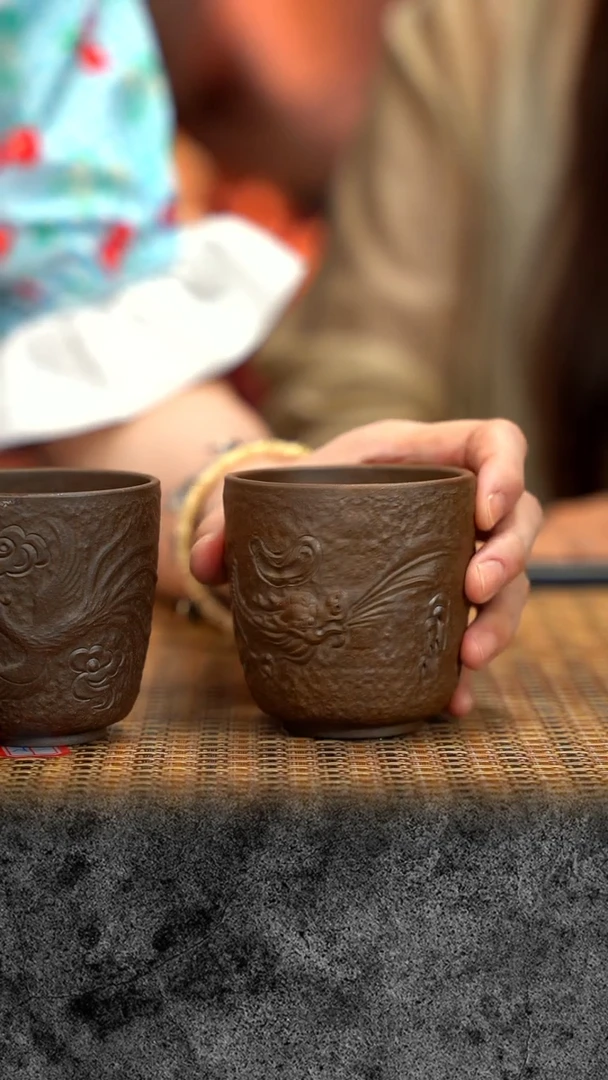 紫砂 宜兴紫砂 QMJ  龙杯