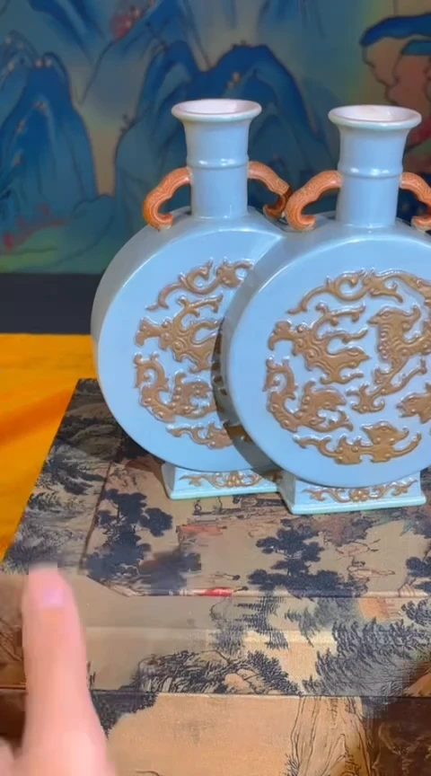 摆件景德镇陶瓷青花摆件59
