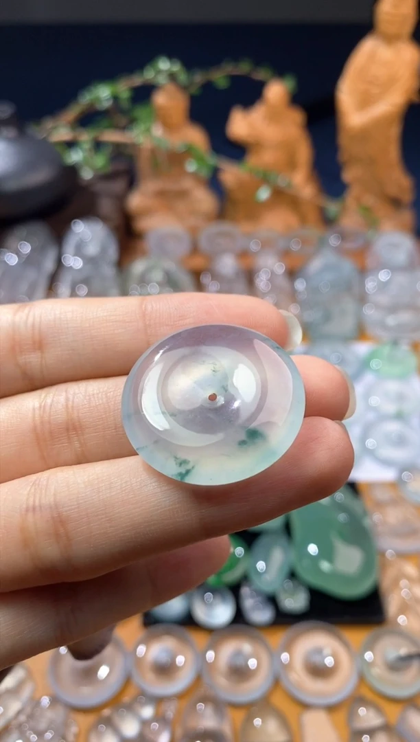 吊坠(不含链)未镶嵌翡翠平安扣