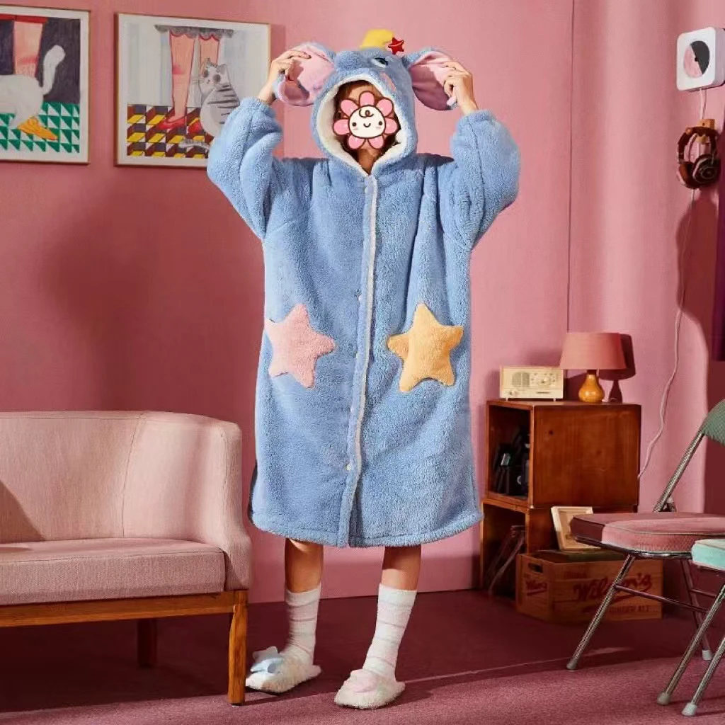 冬季卡通宽松睡袍A0-8802