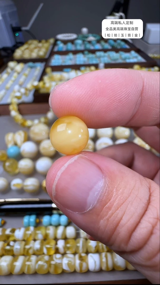 未镶嵌琥珀手链天然蜜蜡圆珠10mm+