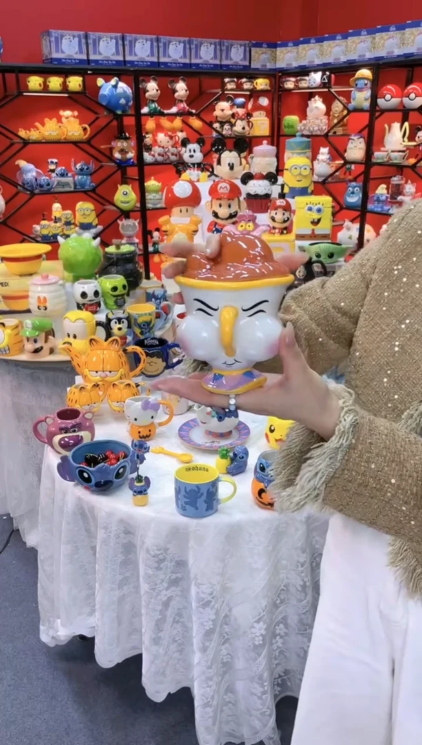 【闪购商品】1@@嘟嘟嘴阿奇陶瓷盖杯