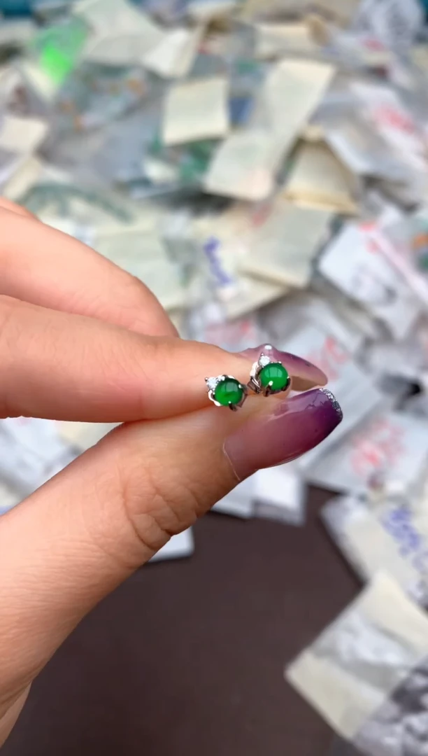 银S925镶嵌挂件翡翠—