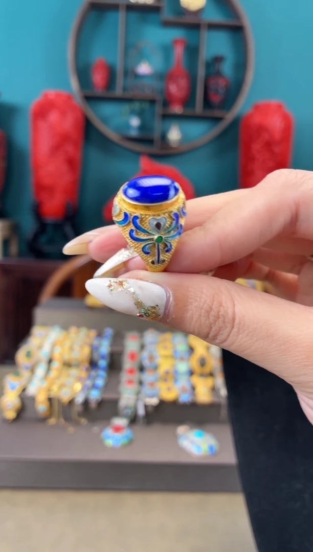 罗****理非遗手工花丝镶嵌戒指