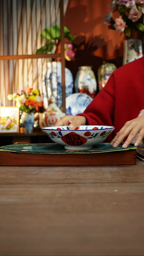 【简家甄选】景德镇设计师釉下手绘陶瓷