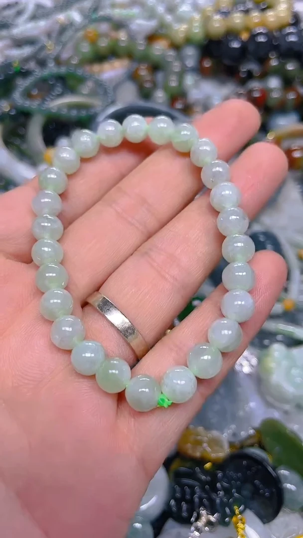颈饰未镶嵌翡翠7mm/ T /翡翠A货，一件也是批发价