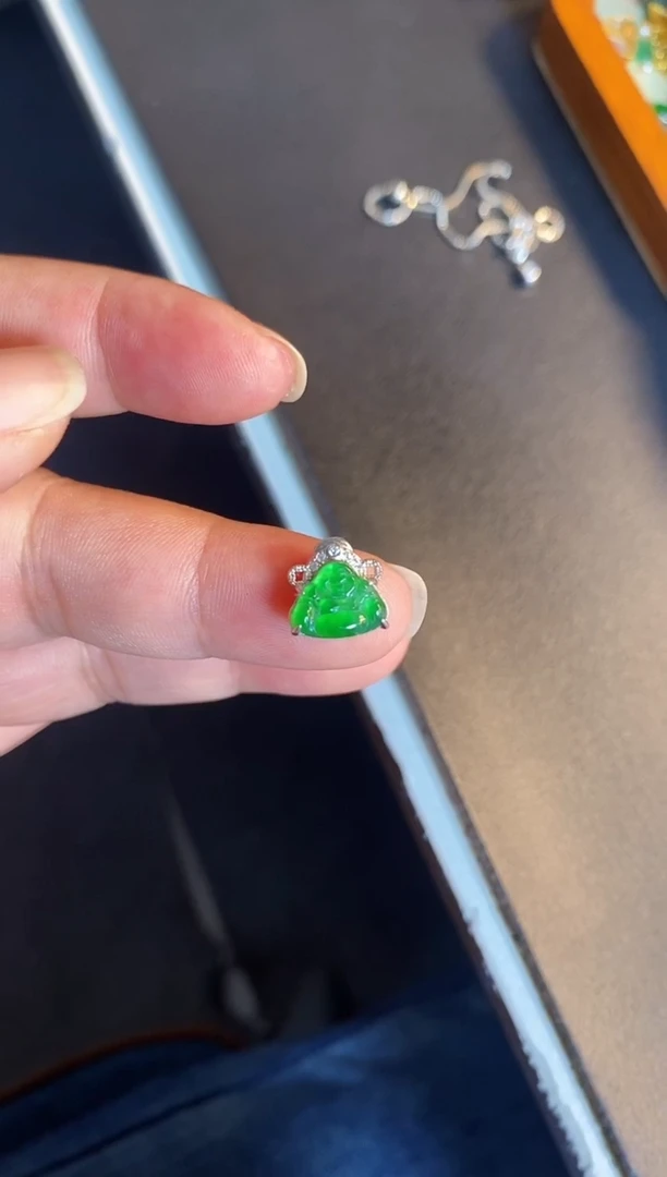 吊坠(不含链)银S925镶嵌翡翠1