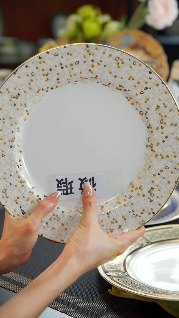 瓷片10.5英寸平盘1个