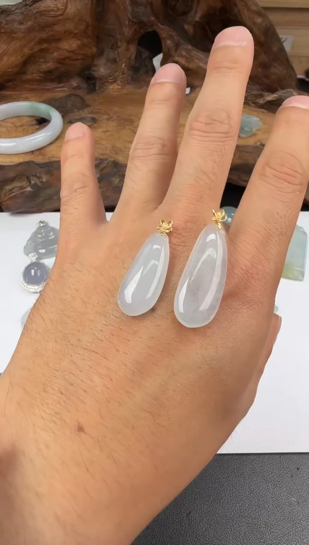 吊坠(不含链)18K金镶嵌翡翠翡翠饰品（多样性发货一件）-65