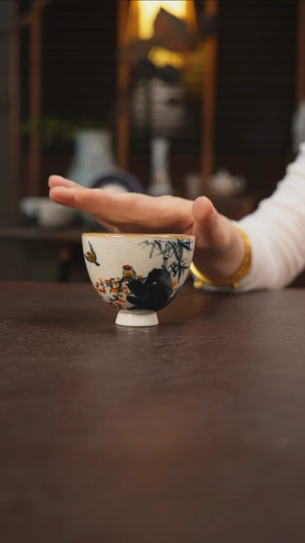 杯景德镇陶瓷杯碗柴烧多人