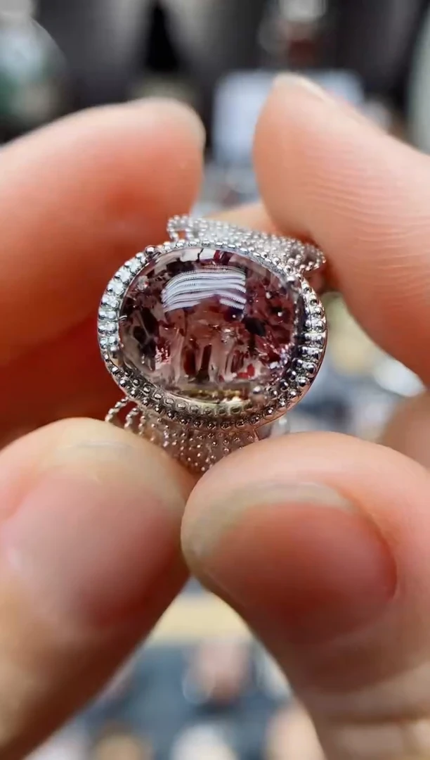 银S925镶嵌珠宝半成品水晶定制定制