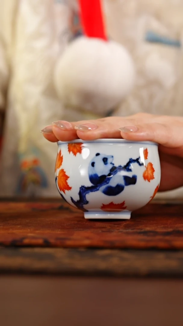 【闪购商品】团窑红枫奋斗熊猫嘟嘟杯