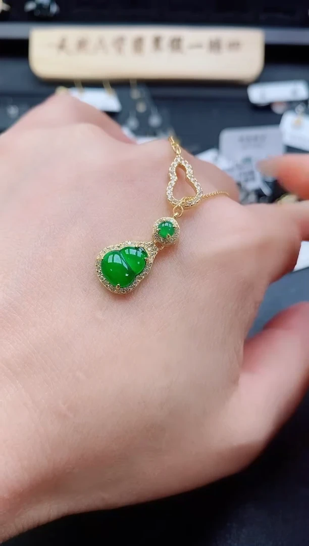 套链银S925镶嵌翡翠1