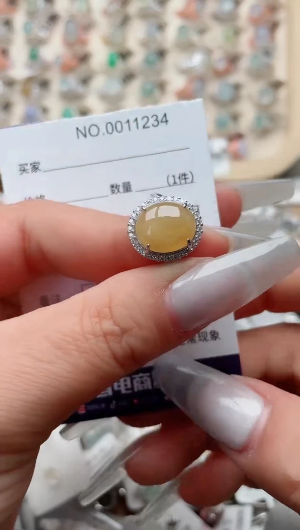 【闪购商品】翡翠戒指银S925镶嵌、