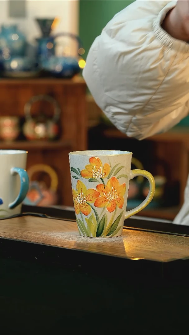 【闪购商品】杯手绘心瓷陶瓷浮力