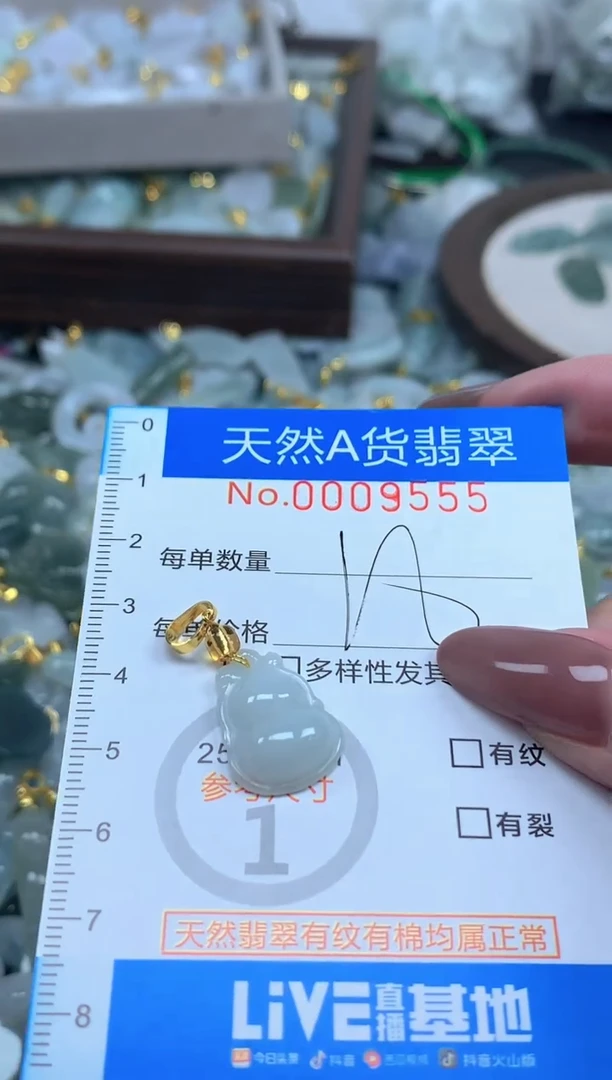 颈饰未镶嵌翡翠净货挂件-9555