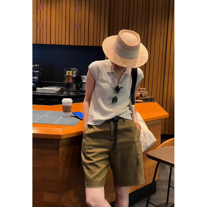 2025新款超火夏装搭配一整套时尚高级感白色短袖t恤短裤两件套