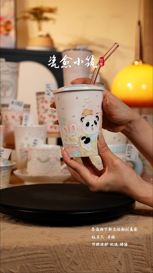 景德镇高温釉下彩立体釉创意瓷