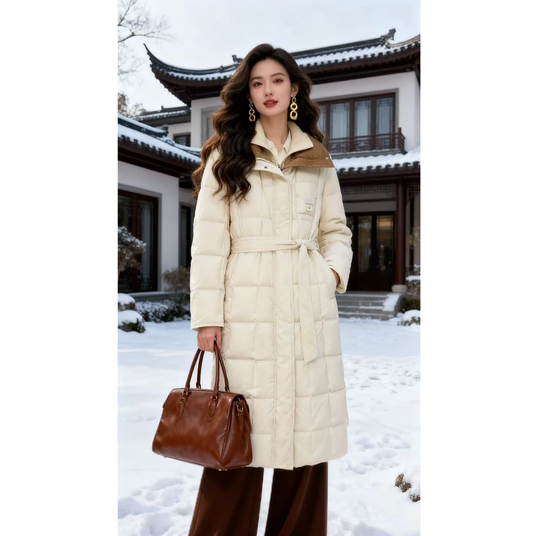 品牌高端时尚假两件高领舒适保暖羽绒服YR001