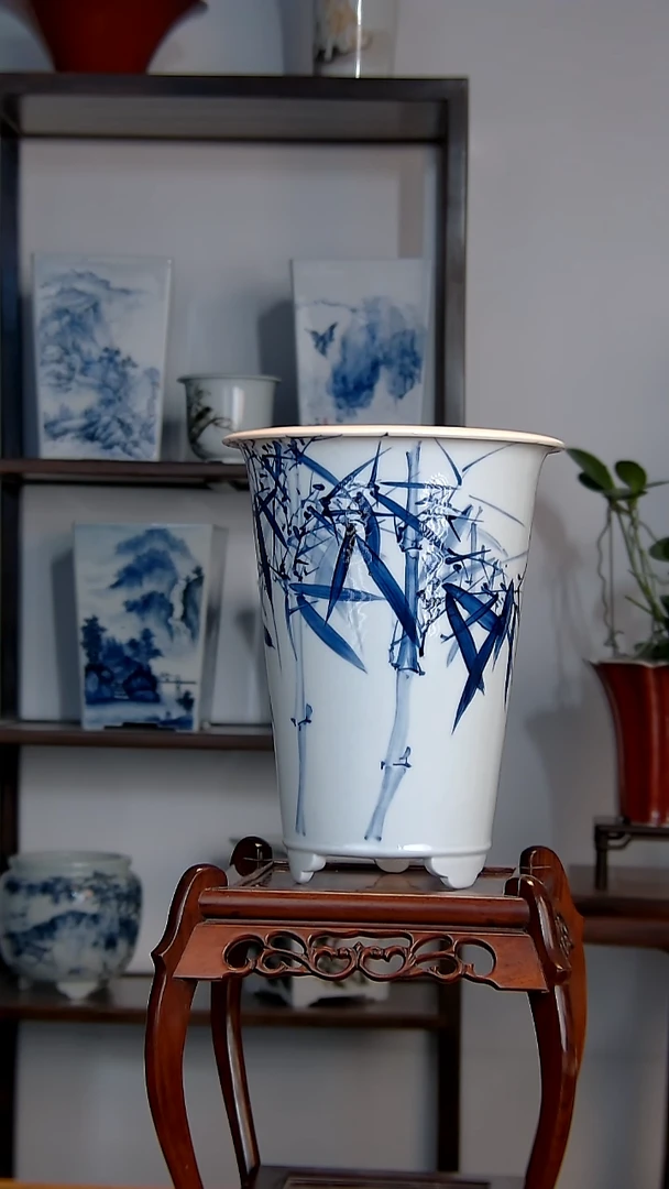 景德镇陶瓷手工花盆