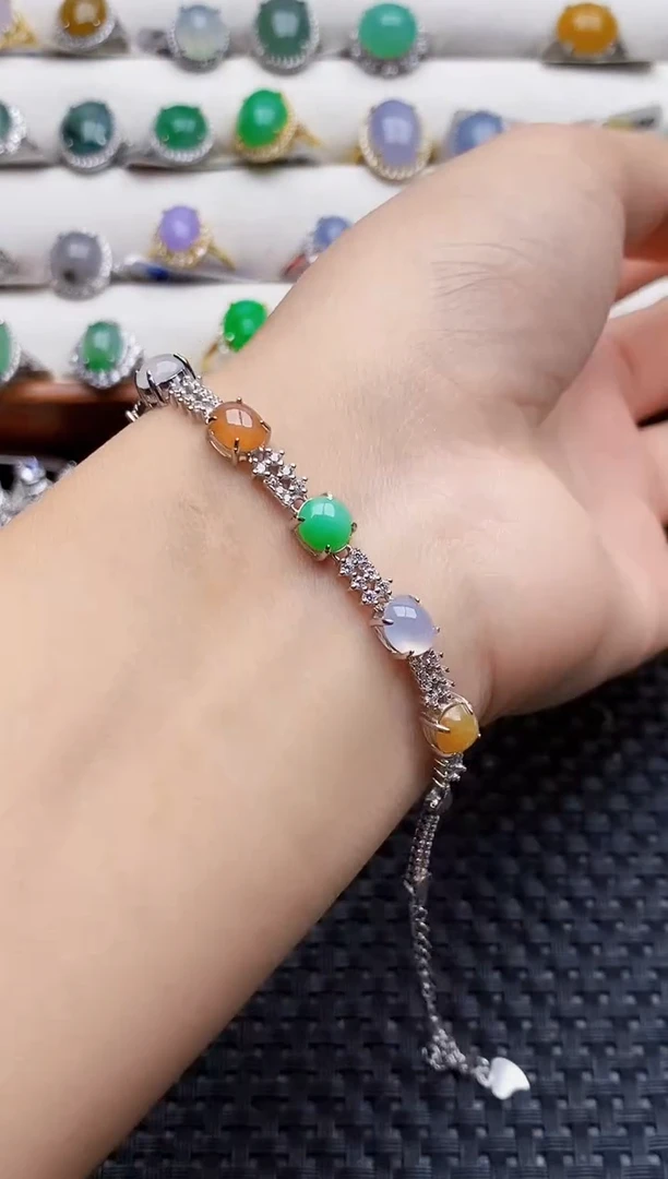 银S925镶嵌戒指翡翠0036