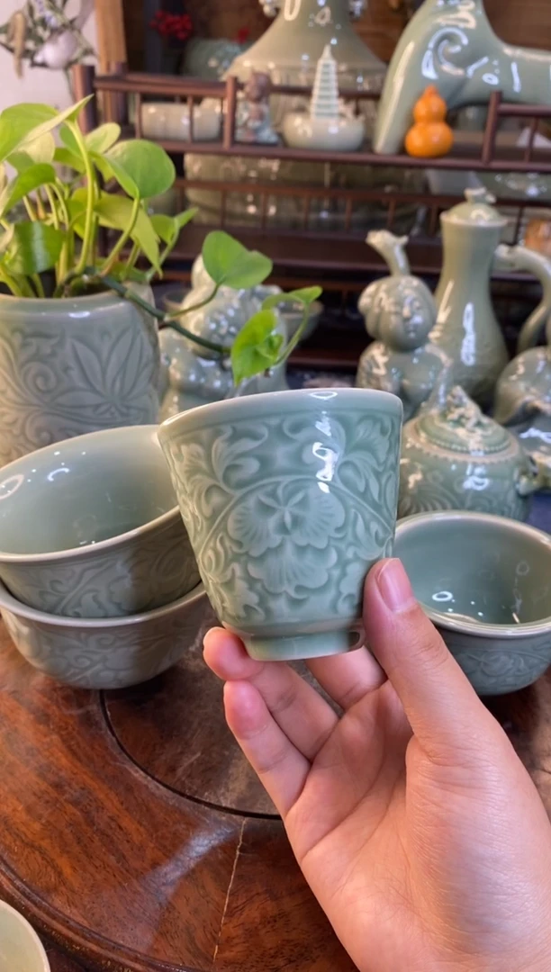 特价 处理 微瑕 牡丹隋型杯【b000028】1只