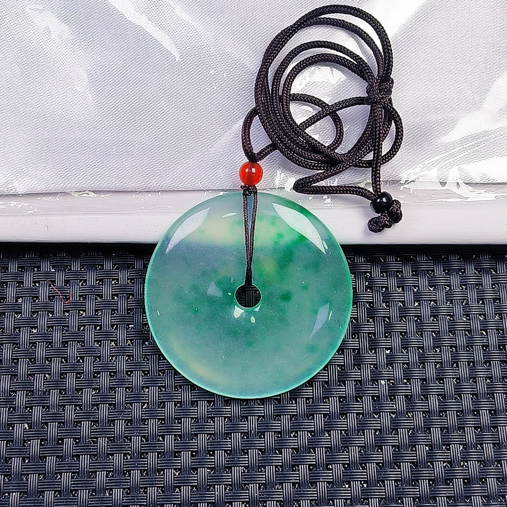 【聚宝严选】D278冰飘花大平安扣带绳吊坠妈妈款精美气质百搭bpk