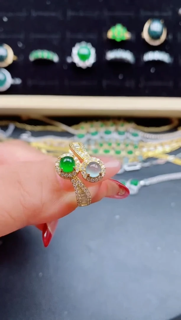 【闪购商品】翡翠戒指银S925镶嵌321321