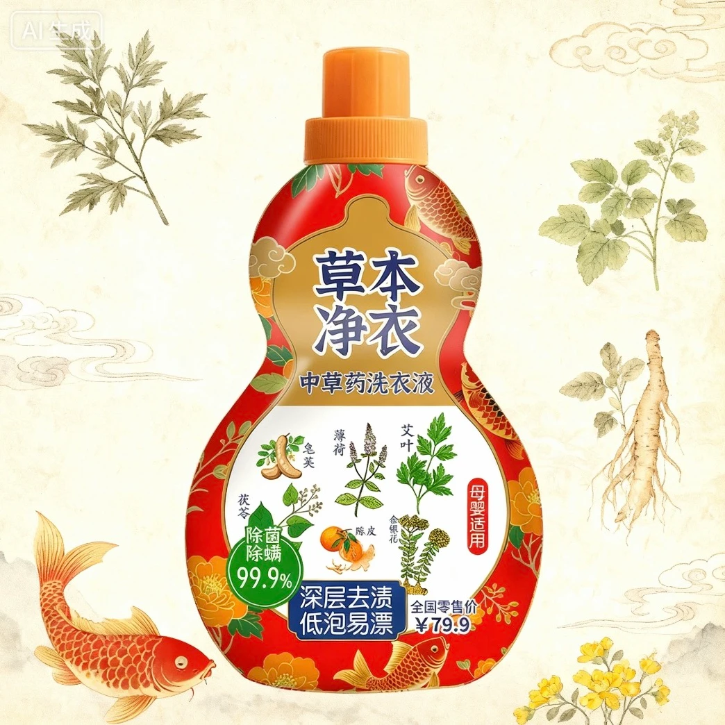 【拍一发三】草本净衣中草药洗衣液漂洗合一深层洁净 01