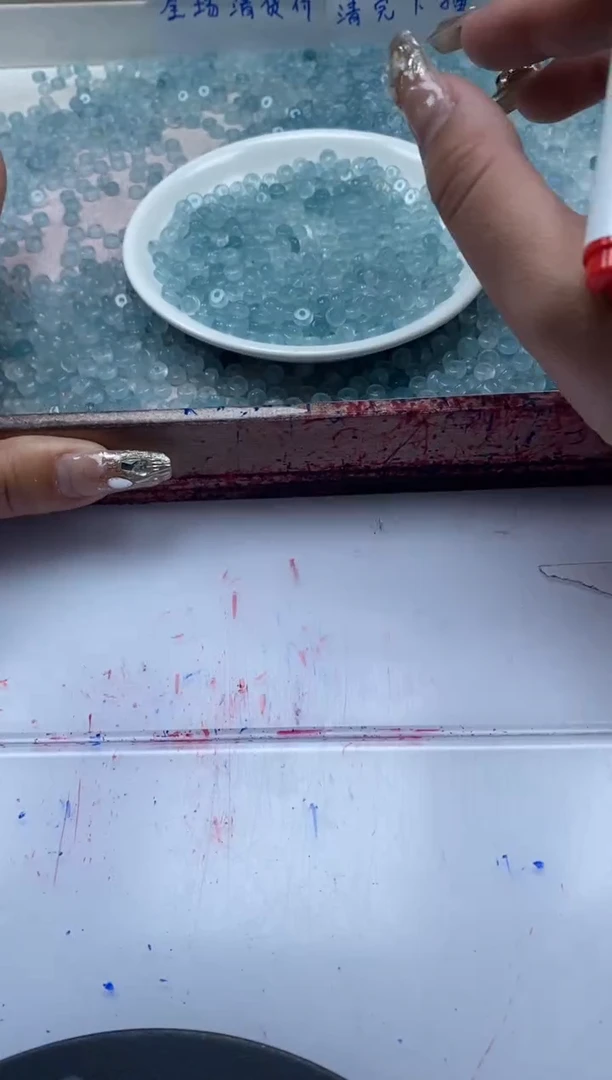 【闪购商品】玛瑙/玉髓颈饰未镶嵌W803冰川蓝玛瑙隔片6*3mm*60颗