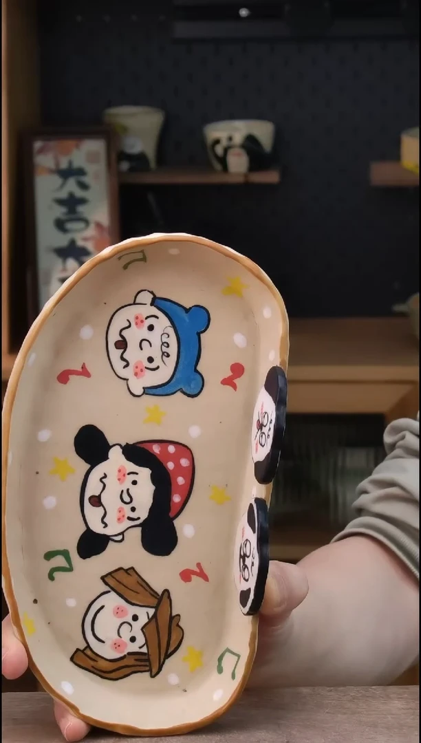 摆件景德镇可爱设计师款陶瓷