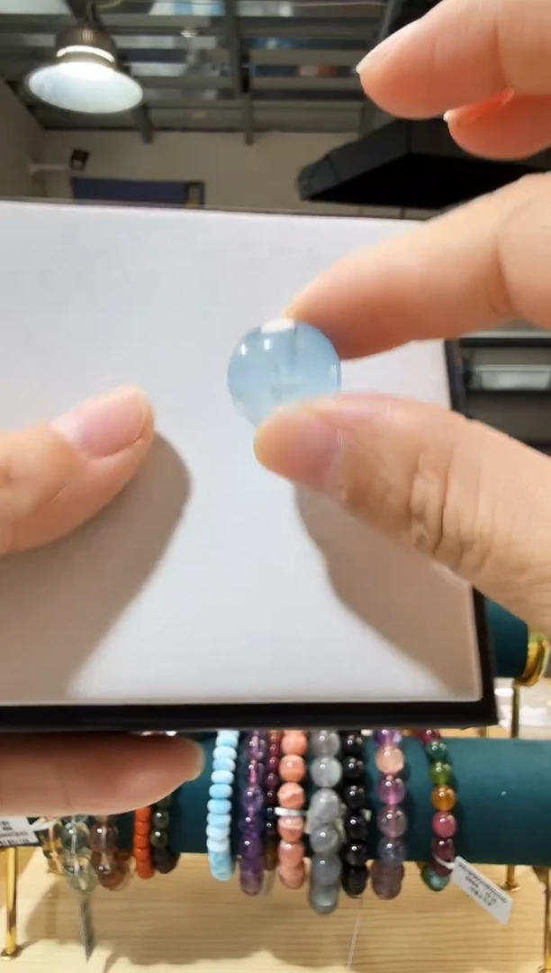 裸石海蓝宝石优0593 约17mm