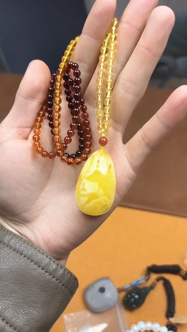 【闪购商品】琥珀颈饰未镶嵌吊坠