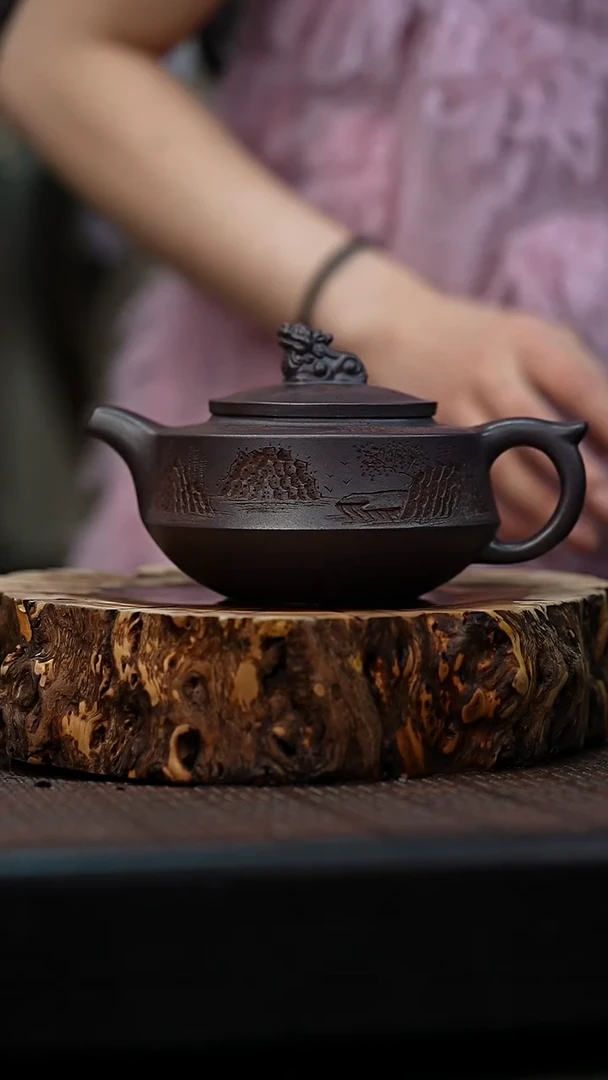 茶壶紫砂宜兴岁颐传砂原矿全手12