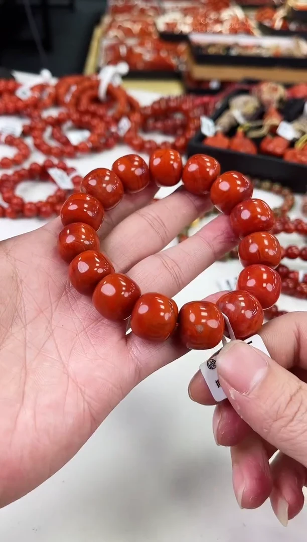 【闪购商品】南红玛瑙瓦西老型手串17+未镶嵌一个/条
