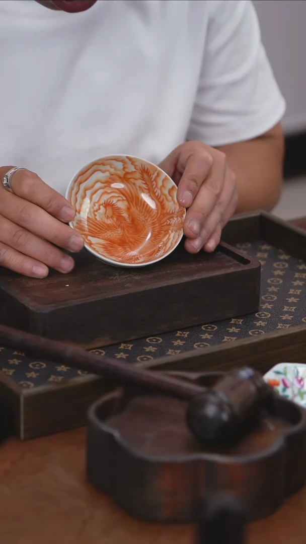 粉彩主人杯杯杯凤普洱杯